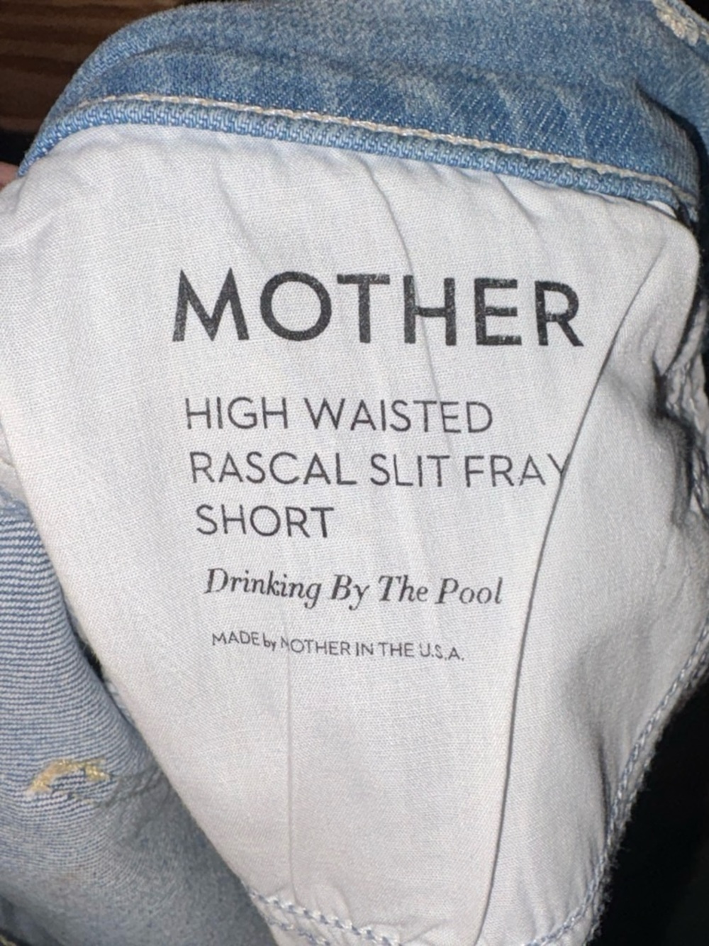 MOTHER Light Blue Distressed Denim Shorts “Rascal Fray” - Picture 6 of 6